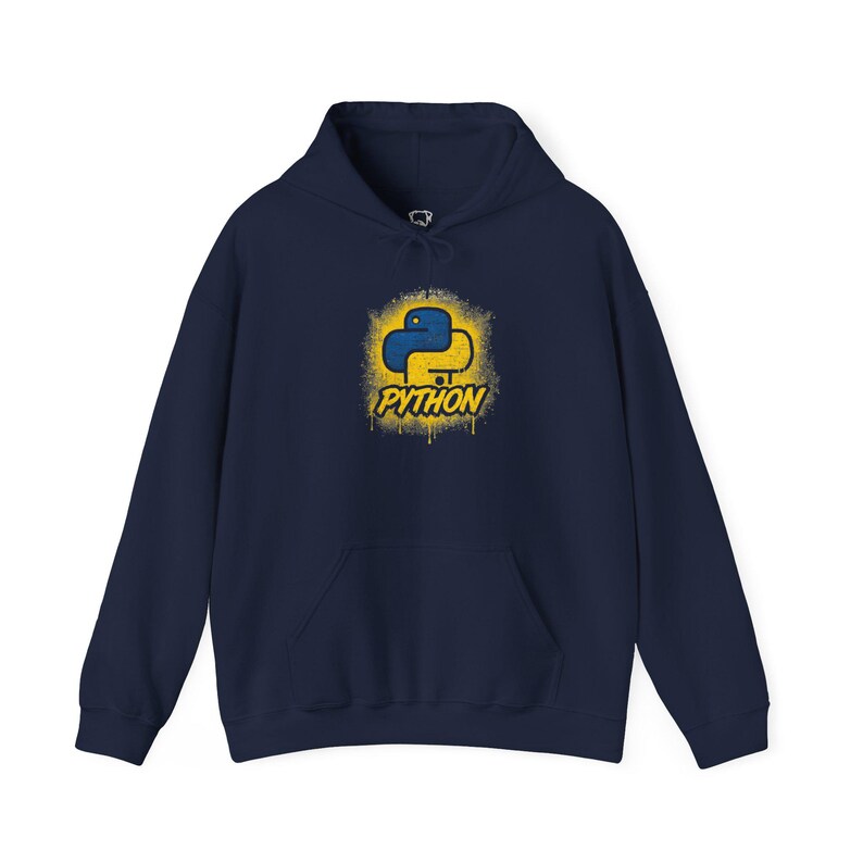Python Logo Hoodie | Programming Script Developer Sweatshirt image 5