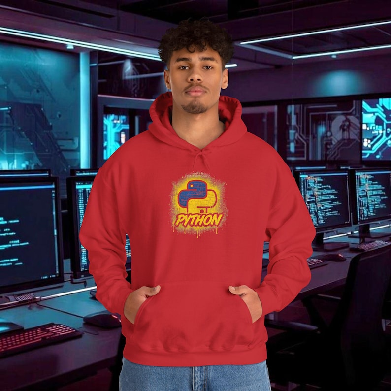 Python Logo Hoodie | Programming Script Developer Sweatshirt image 13