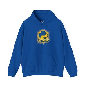 Python Logo Hoodie | Programming Script Developer Sweatshirt image 3