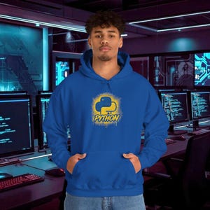Python Logo Hoodie | Programming Script Developer Sweatshirt image 11