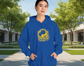 Python Logo Hoodie | Programming Script Developer Sweatshirt
