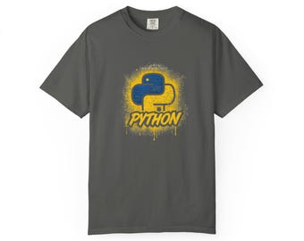 Python Logo Graffiti T-shirt | Programming, Code, Software Developer