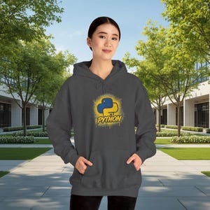 Python Logo Hoodie | Programming Script Developer Sweatshirt image 8