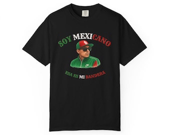Soy Mexicano T-shirt | Portrait in Mexican Flag Colors