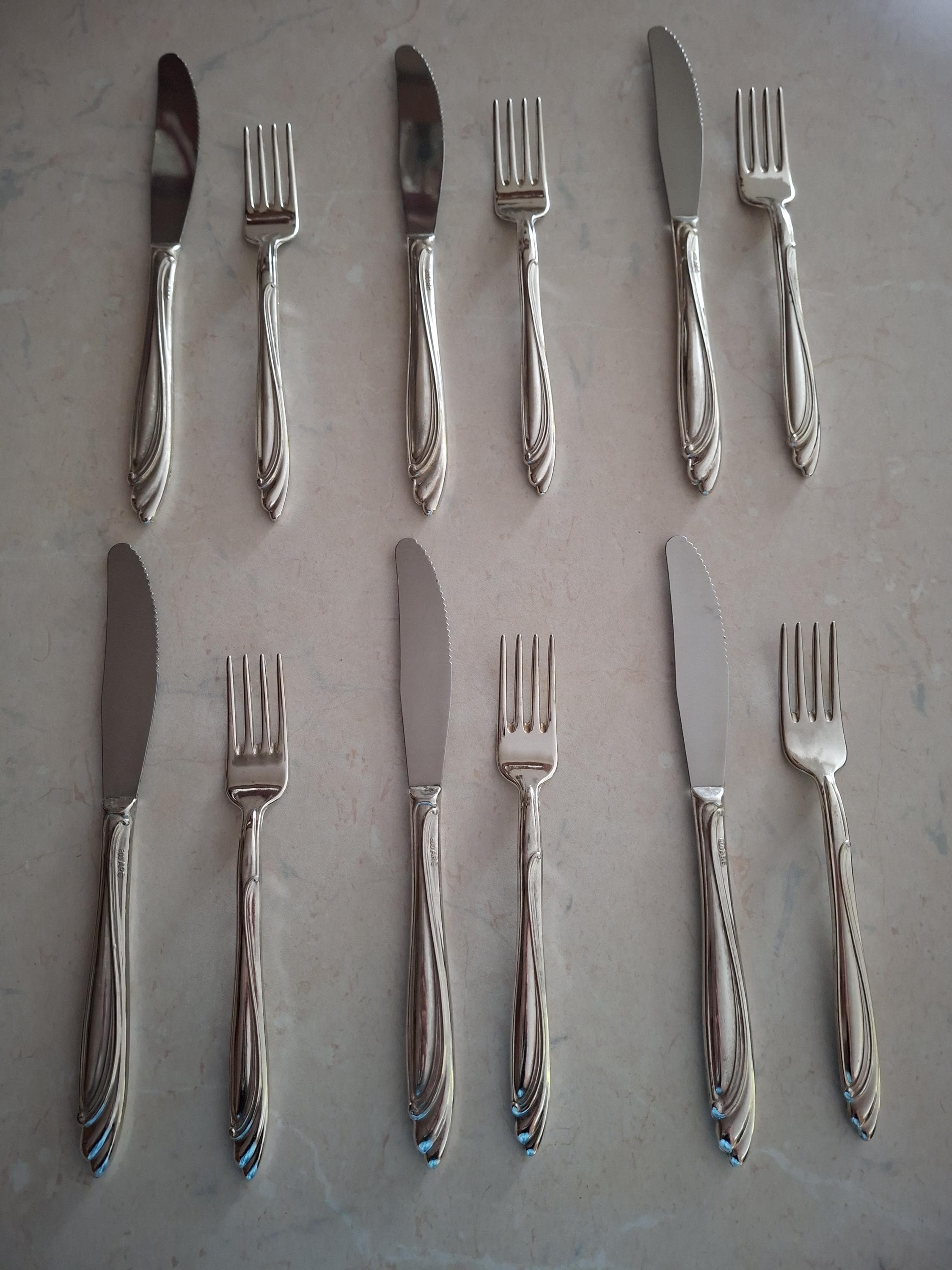 800 Silver Cutlery Set - Etsy