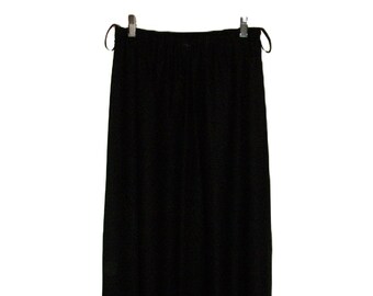 Vintage Black Maxi Skirt Women's Size 10 made in USA Modest Only 8 USD