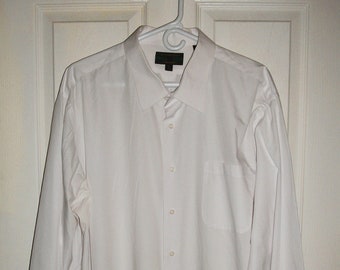Vintage White Dress Shirt Colours by Alexander Julian Men's 4X 20" Neck 36/37 Only 5.11 USD