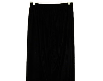 Vintage Black Velvet Maxi Skirt by Joseph Feldman Women's Size 14 Modest Only 10 USD