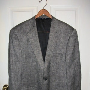 Vintage Men's Tweed Blazer Black & White SILK Herringbone - Etsy