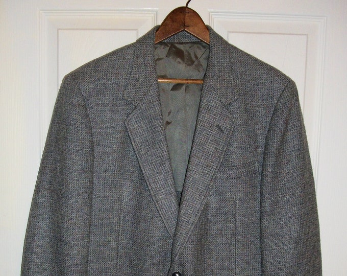 Vintage Gray Tweed Wool Sport Coat Blazer Men's Shop - Etsy