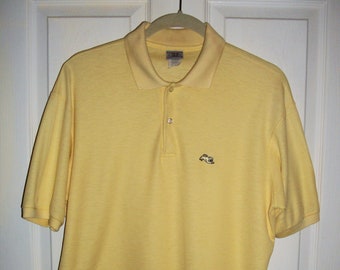 SAlE 50% Off Vintage 1980s Yellow Polo Golf Shirt The Garan Man XL Extra Large was 10 Dollars Now 4.99 USD