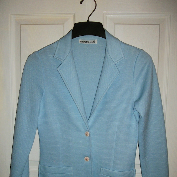 Vintage 1960s Blue Blazer Jacket by Changing Scene Small Only 4.99 USD