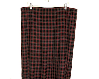 Vintage Plaid Pleated Skirt by Susan Bristol Women's Large Only 9 USD
