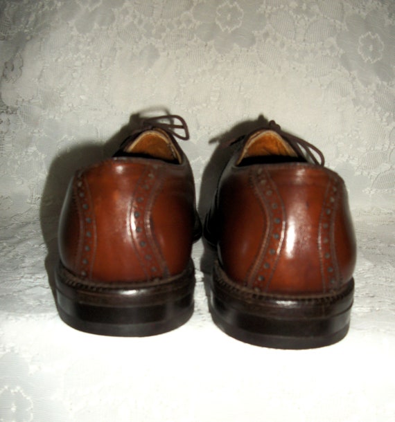Vintage Brown Leather Aristocraft Saddle Oxfords … - image 9