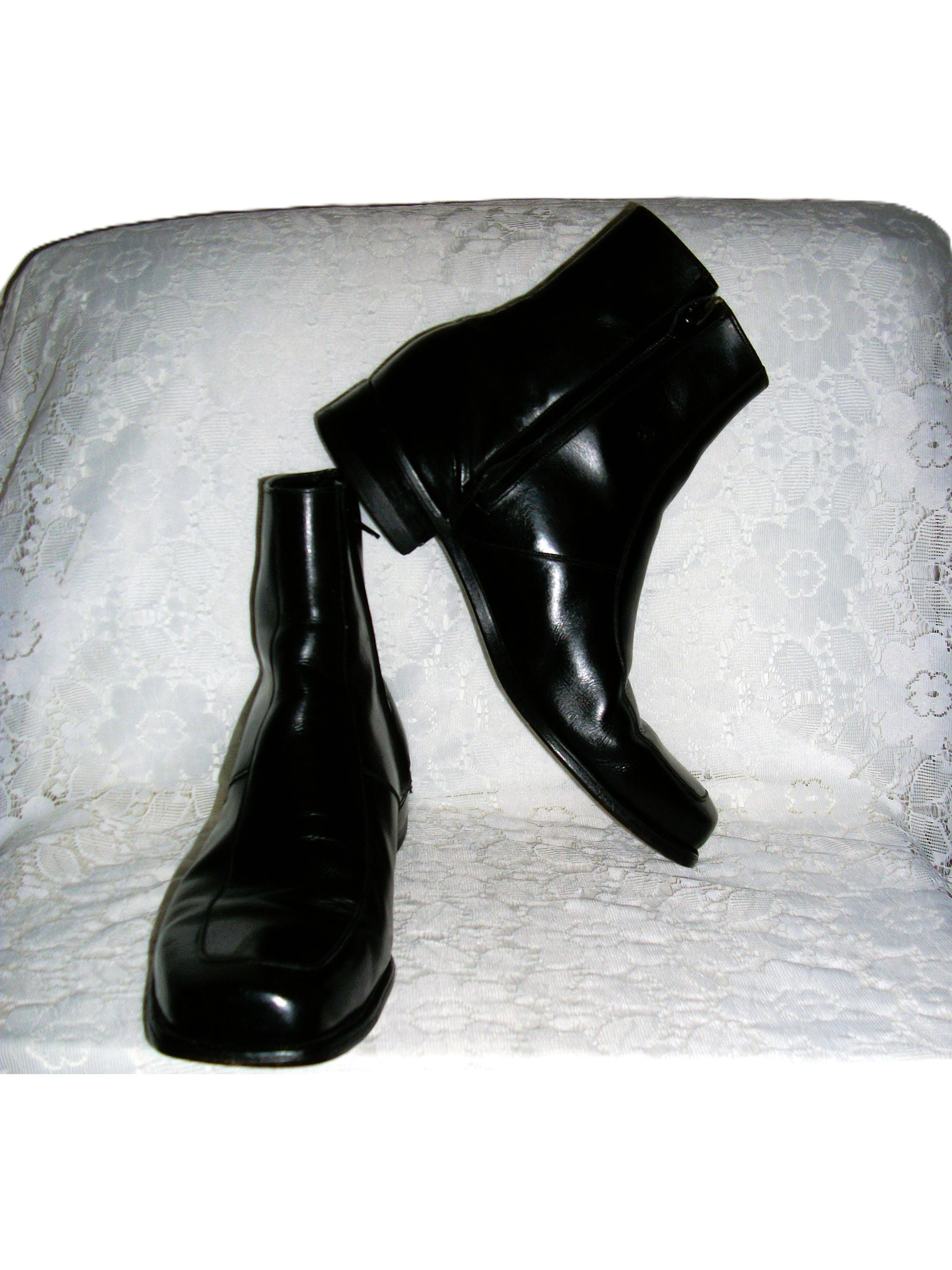 Black Beatle Boots - Etsy