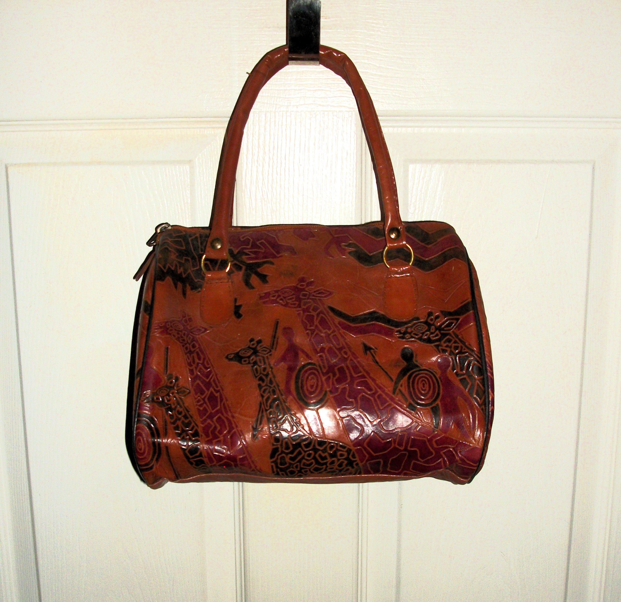 The Austin Bag Large Brown/Tan with Beads — Classic Boho Bags