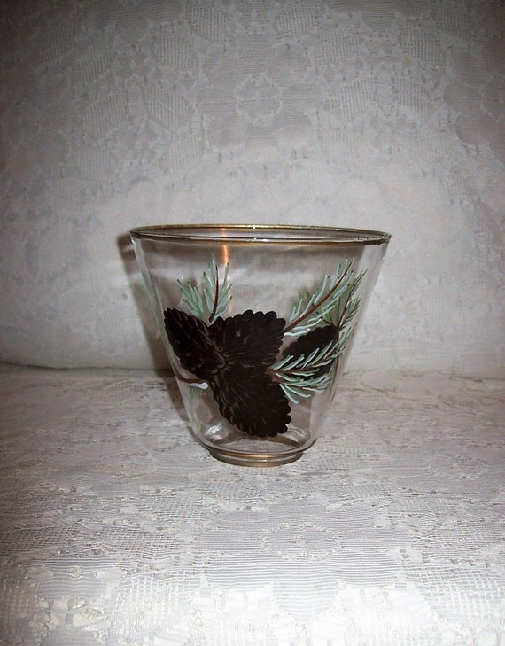 Vintage Bell Shaped Hand Painted Glass Globe Replacement Etsy