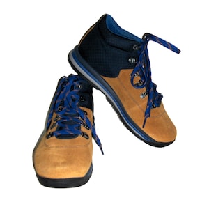 Blue Suede Hiking Boots - Etsy display picture 2