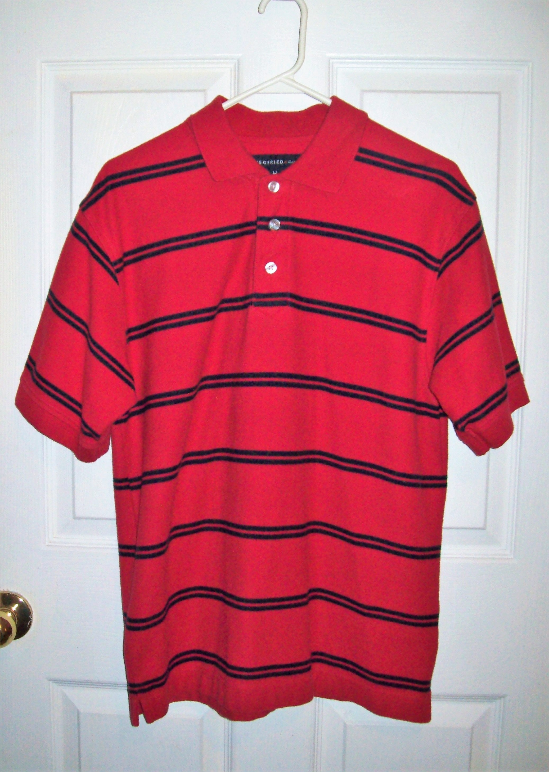 Vintage Red Striped Short Sleeve Polo Rugby Shirt by Siegfried | Etsy