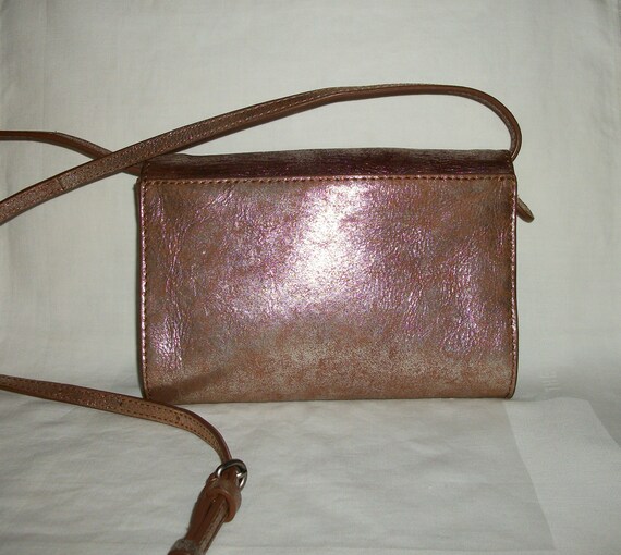 Vintage Leather Crossbody Shoulder Bag Purse by F… - image 9