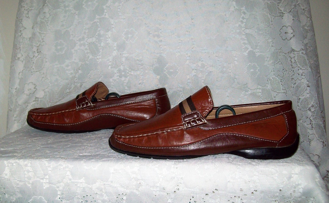 Vintage Men's Brown Slip on Loafers by Stacy Adams Size 7 - Etsy