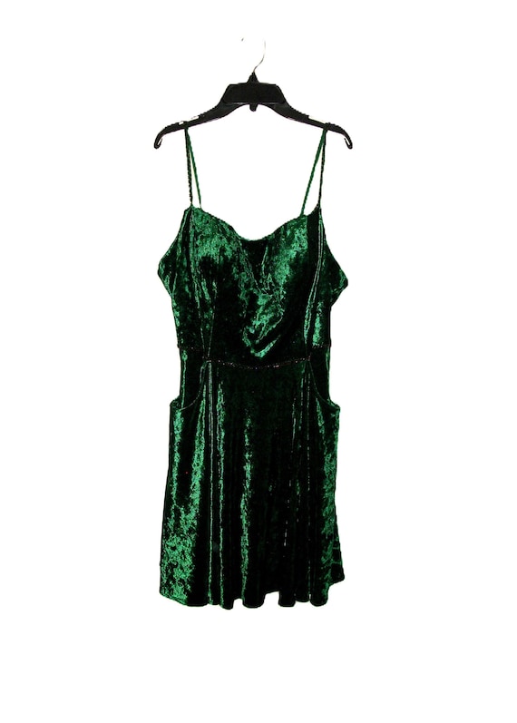 Vintage Green Velvet Fit and Flare Dress Pockets Tiffany Size 18 Only 26  USD - Etsy Australia