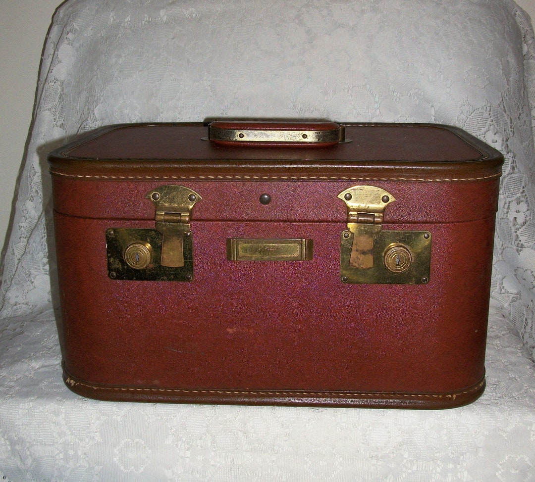 Vintage 1950s J C Higgins Fine Luggage Hard Sided Train Case Etsy