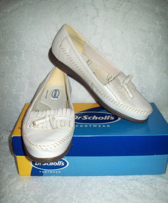 dr scholl's leather kiltie tassel loafers