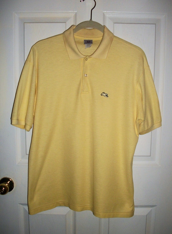 SAlE 50% Off Vintage 1980s Yellow Polo Golf Shirt 