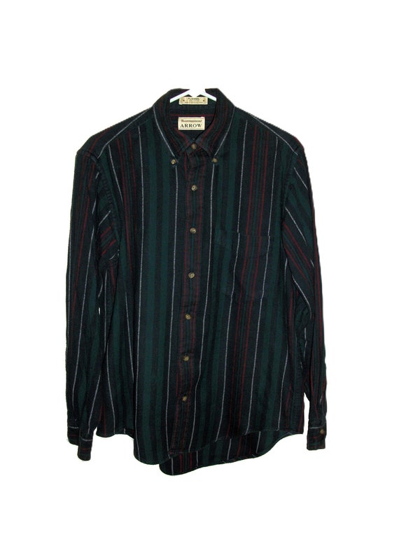 Vintage Striped Flannel Long Sleeve Shirt by Arrow