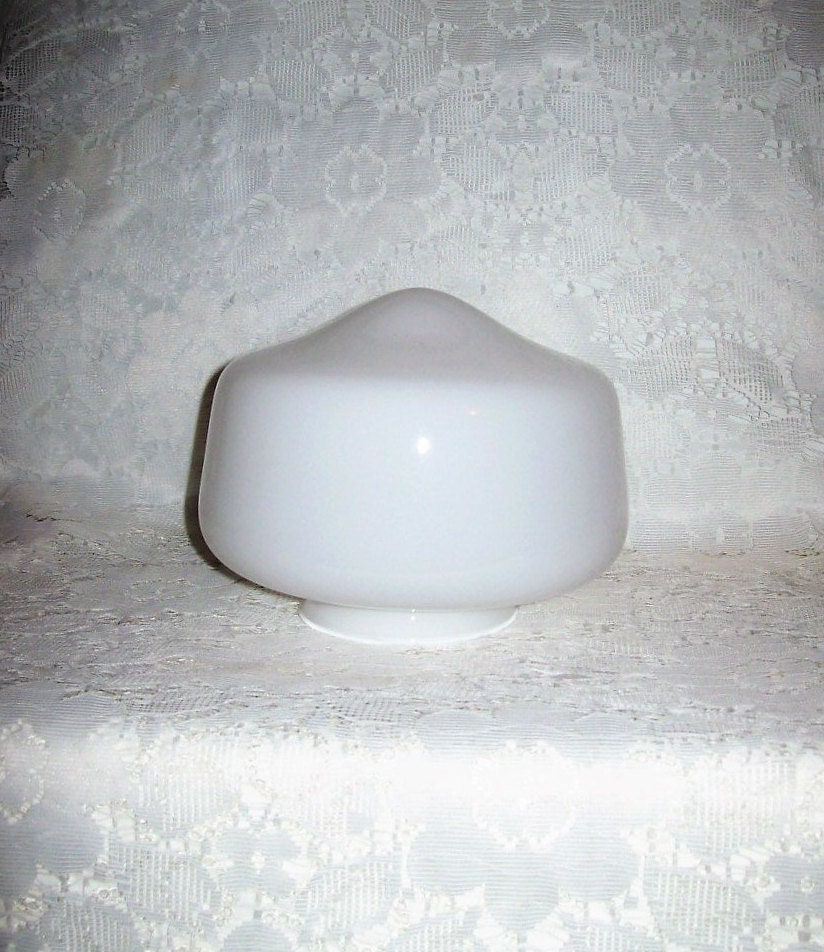 Vintage White Milk Glass Mushroom Globe Replacement Ceiling Light Shade 5 Tall Only 8 Usd