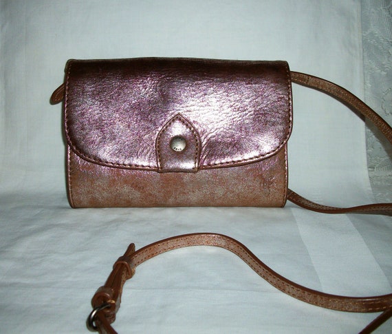 Vintage Leather Crossbody Shoulder Bag Purse by F… - image 3