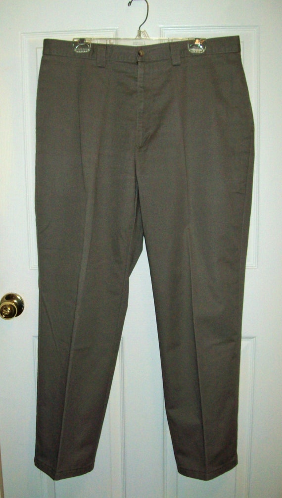 Vintage Mens Khaki Green Slacks Chinos Pants by Haggar | Etsy