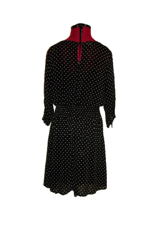 Vintage Black & White Polka Dot Dress Maurices Women's Large Only 10 USD