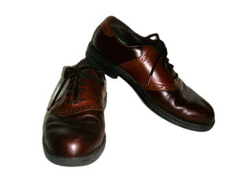 Vintage ALDEN Dark Brown Shell Cordovan Wing Tip Oxfords | 11 B