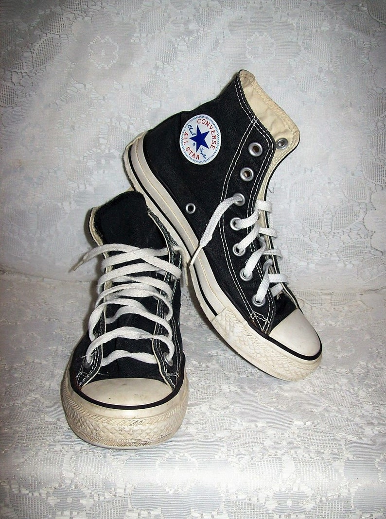 all black high top converse size 4