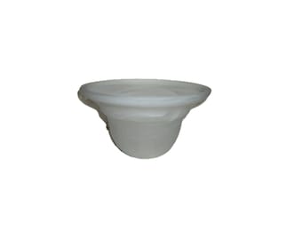 Vintage Bell Alabaster Glass Light Shade, Marbled Replacement Globe 1 1/2" Fitter 8 USD