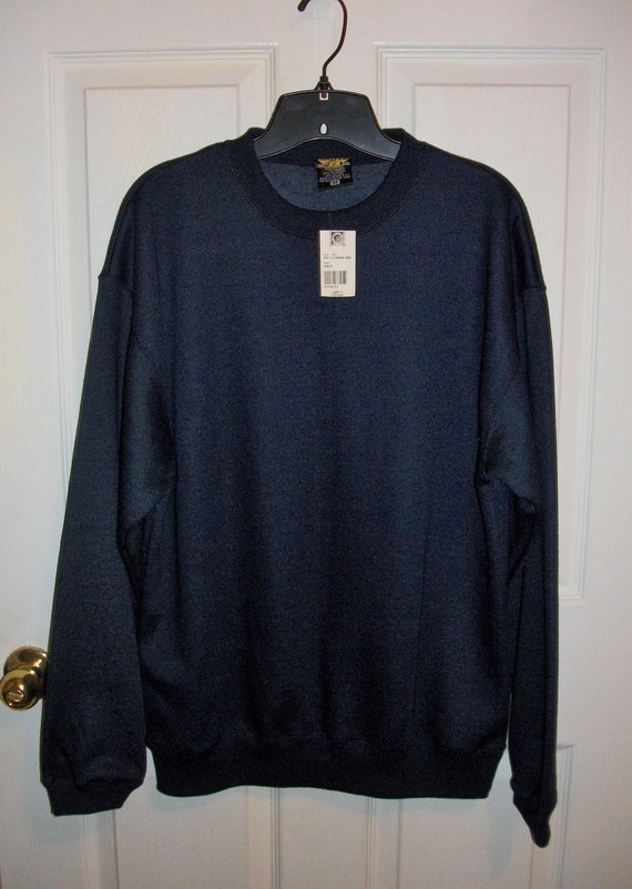 Vintage Navy Blue Pullover Sweatshirt by Bugle Boy Medium NOS - Etsy