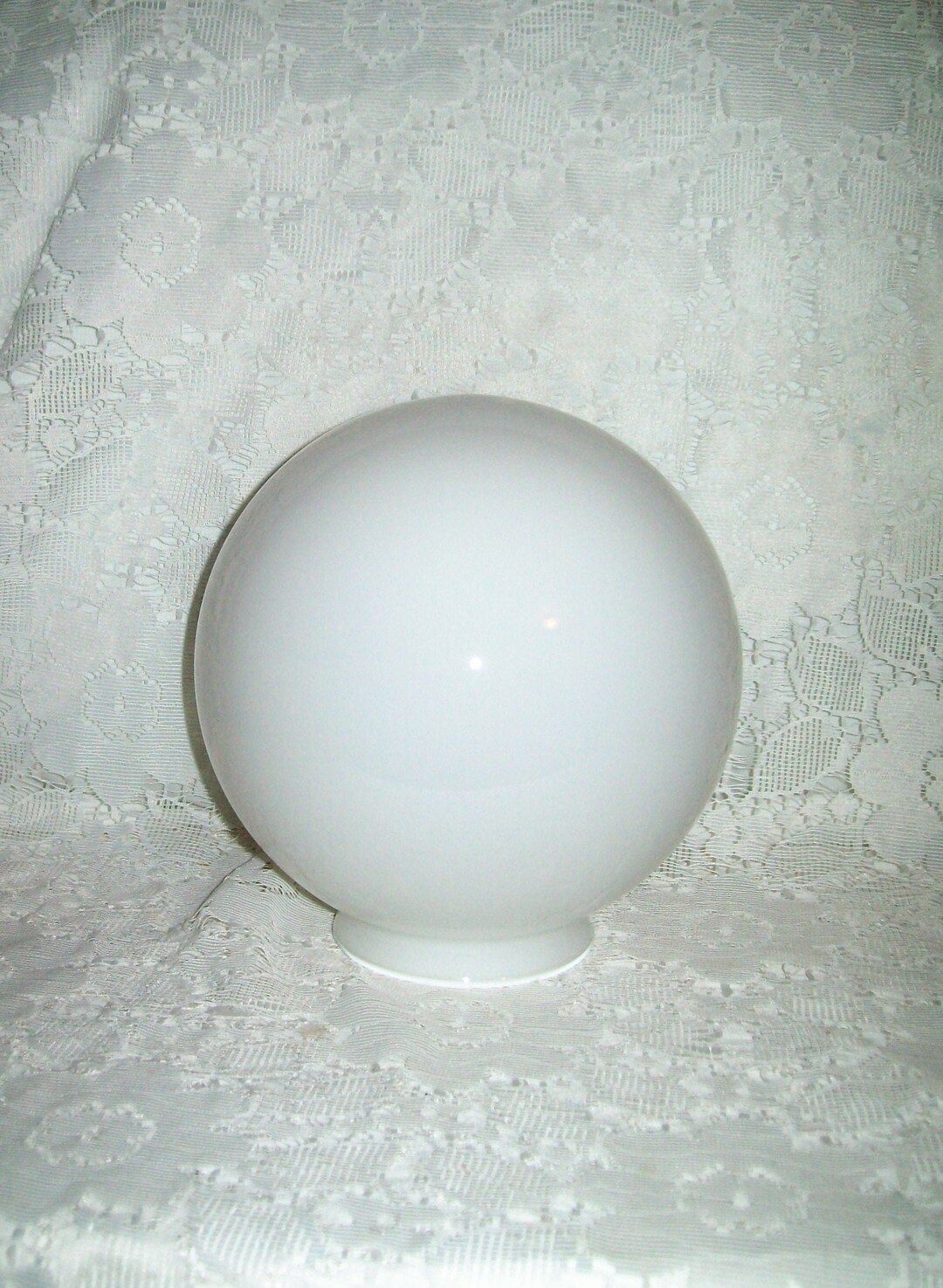 Vintage White Milk Glass Round Globe Replacement Ceiling Light Etsy