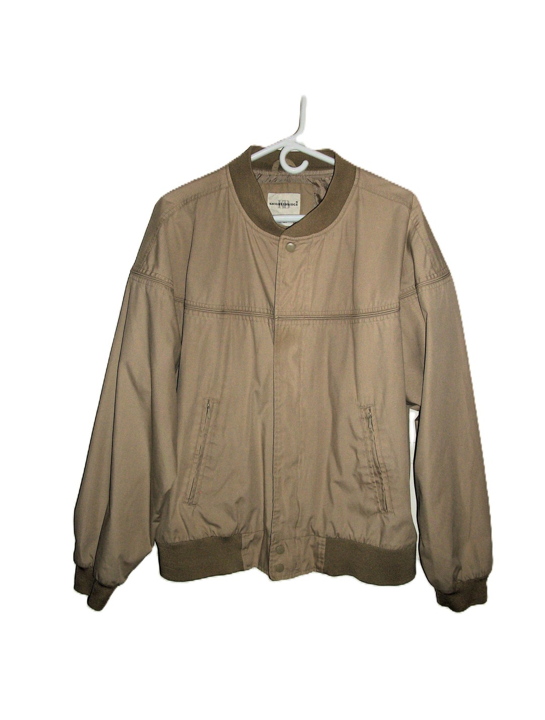 Mens Hooded Windbreaker Beige