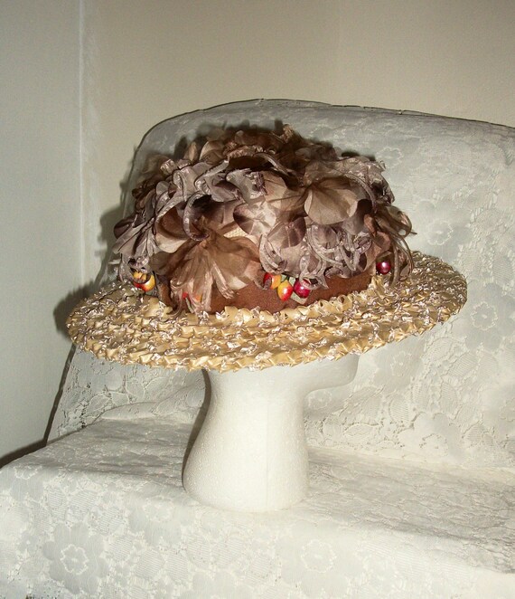 Vintage 1950s Hat Ladies Afternoon or Garden Part… - image 7