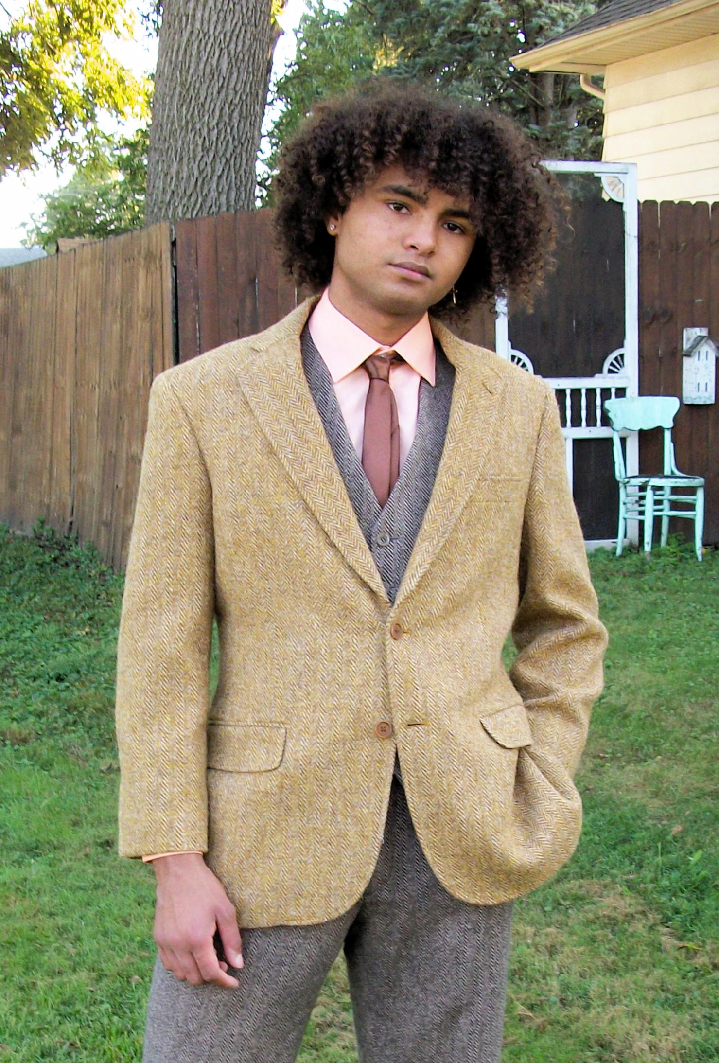 ジャケット・アウター HAND MADE herringbone over wool coat Herringbone Overcoat - Etsy