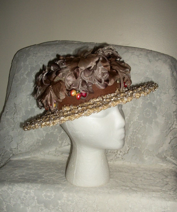 Vintage 1950s Hat Ladies Afternoon or Garden Part… - image 6