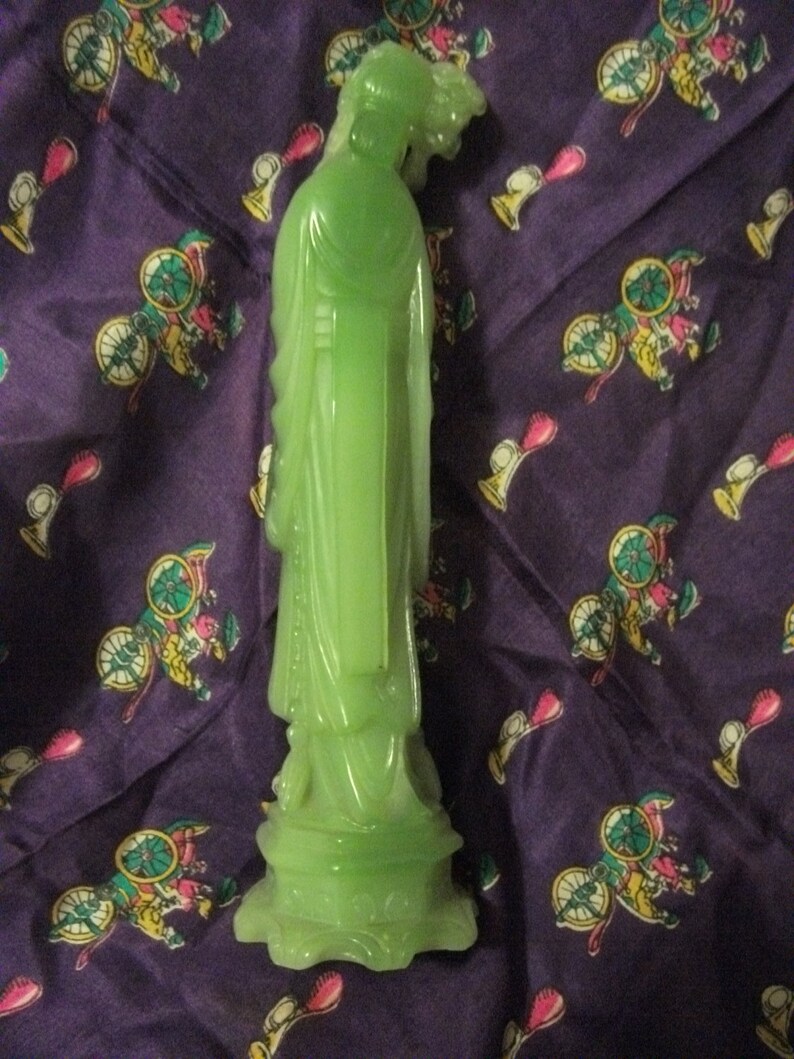 Vintage Jade/Jadeite Oriental Geisha Statue Figurine marked Etsy