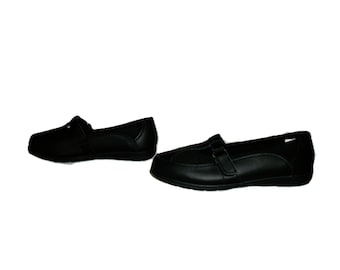 Vintage Mens Black Leather Square Toe Oxfords NXXT by Nunn Bush