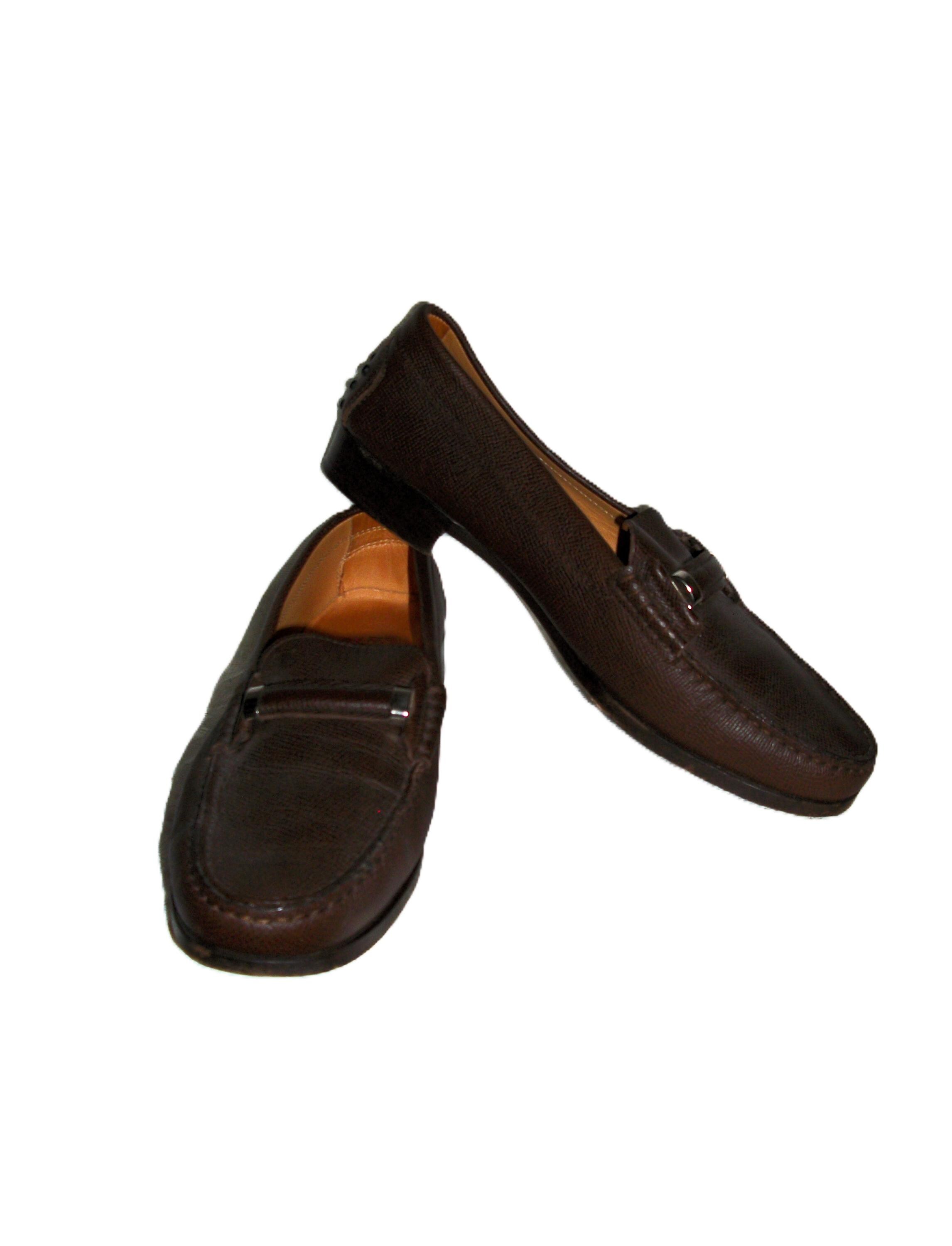 Vintage Brown Leather Loafers Slip Ons Driving Shoes J P  display picture 2