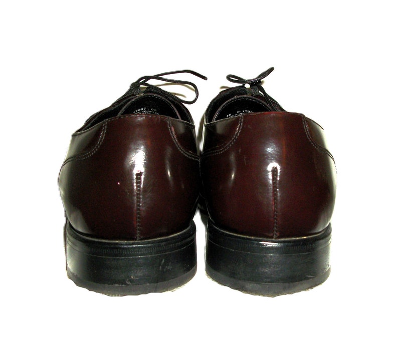 Vintage Burgundy Oxblood Leather Oxfords by Florsheim Shoe Men's Size 10 D Only 18 USD image 8