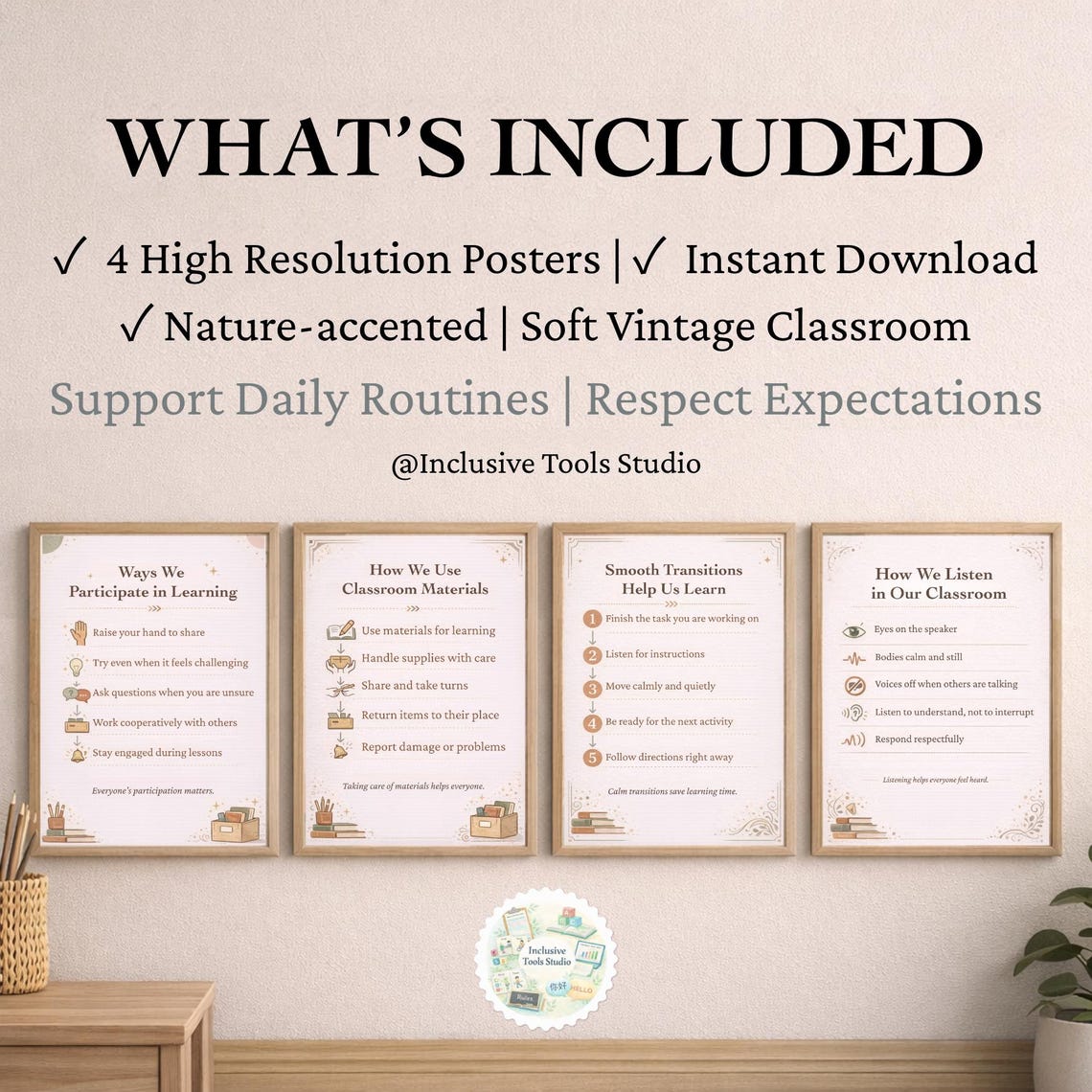 Classroom Routines Posters | Printable Classroom Decor | Behavior ...