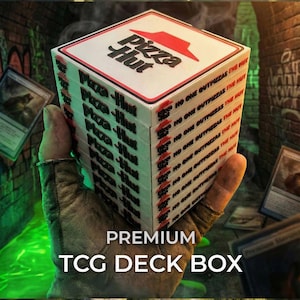 Caja de mazo Pizza Stack Mtg Commander / Porta cartas inspirado en Tmnt Magic The Gathering