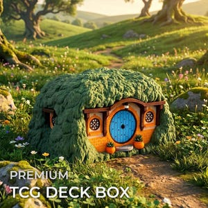 Hobbit House Style Mtg Commander Deck Box | Lotr Lord Of The Rings Inspired Magic The Gathering Card Holder